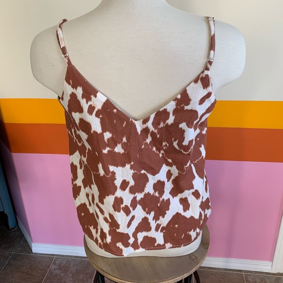 asos COW PRINT TANK TOP . nwt - Picture 3 of 3